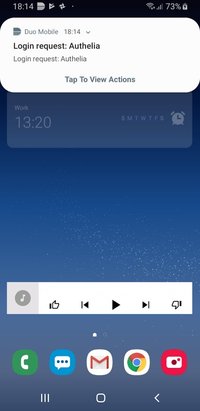 The Duo Mobile Push authorization notification